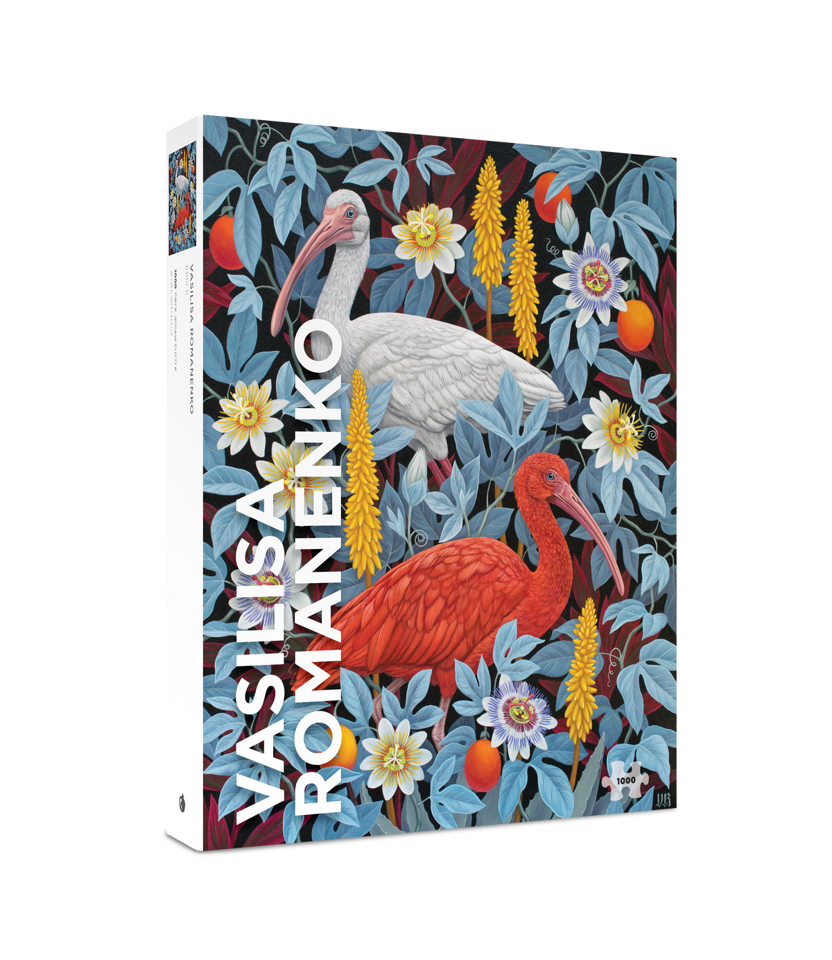 Box, turned right: Ibises by Vasilisa Romanenko – 1000 Piece Jigsaw Puzzle (Pomegranate)
