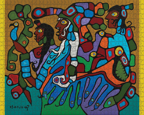 Made up: Shaman and Disciples by Norval Morrisseau – 1000 Piece Jigsaw Puzzle (Pomegranate)