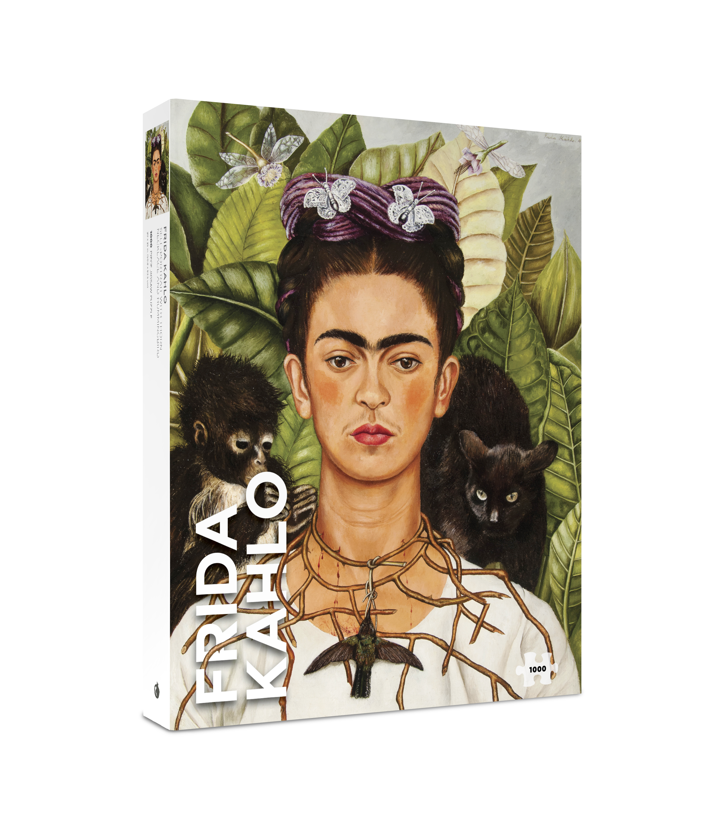 Self-Portrait with Thorn Necklace and Hummingbird by Frida Kahlo – 1000 Piece Jigsaw Puzzle (Pomegranate)