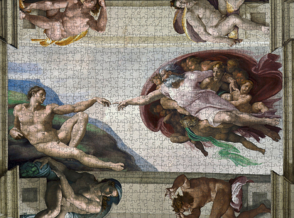 The Creation of Adam by Michelangelo – 1000 Piece Jigsaw Puzzle (Pomegranate)