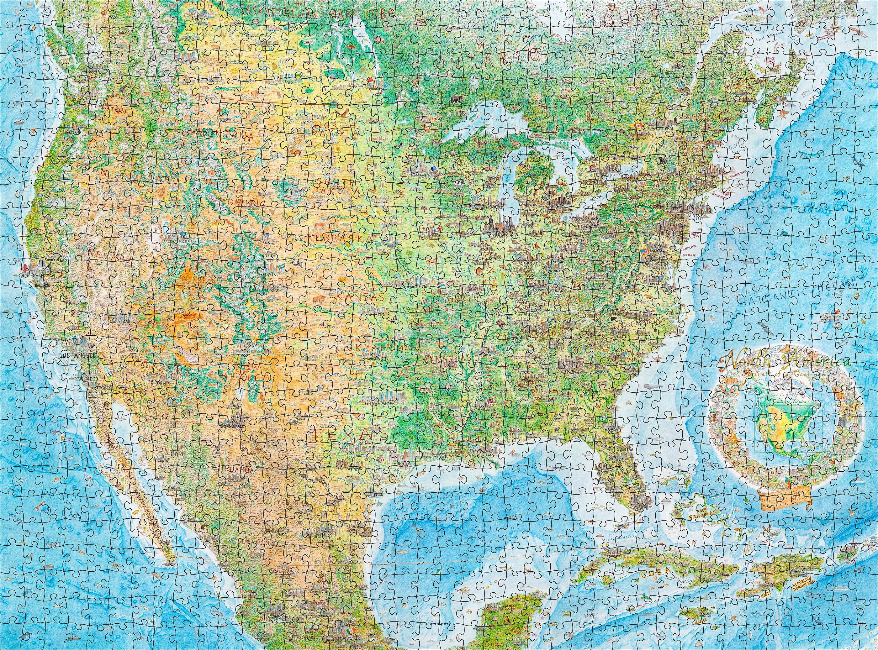 North America: Tundra to Tropics by Anton Thomas – 1000 Piece Jigsaw Puzzle (Pomegranate)