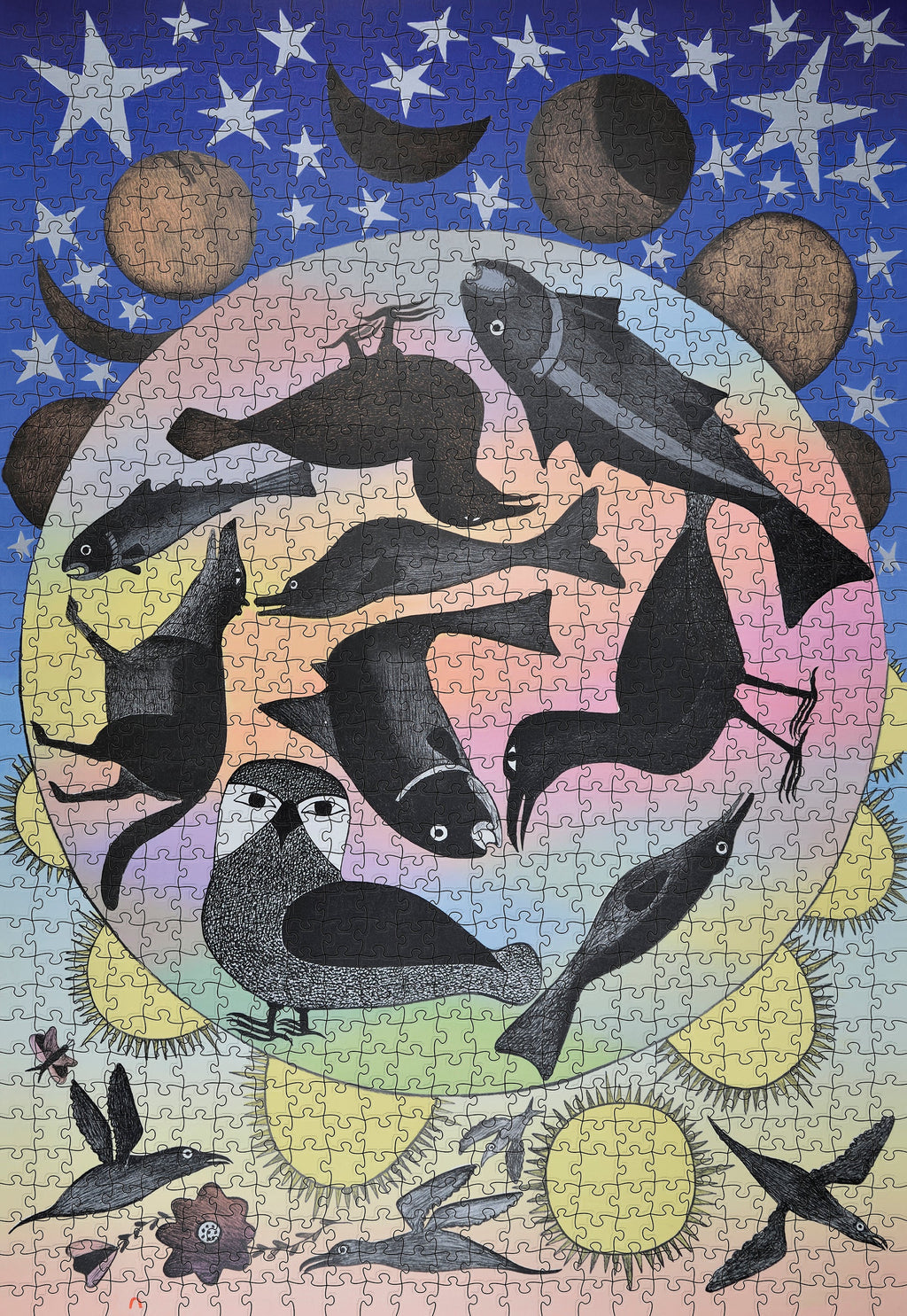 Siilavut, Nunavut by Kenojuak Ashevak – 1000 Piece Jigsaw Puzzle (Pomegranate)