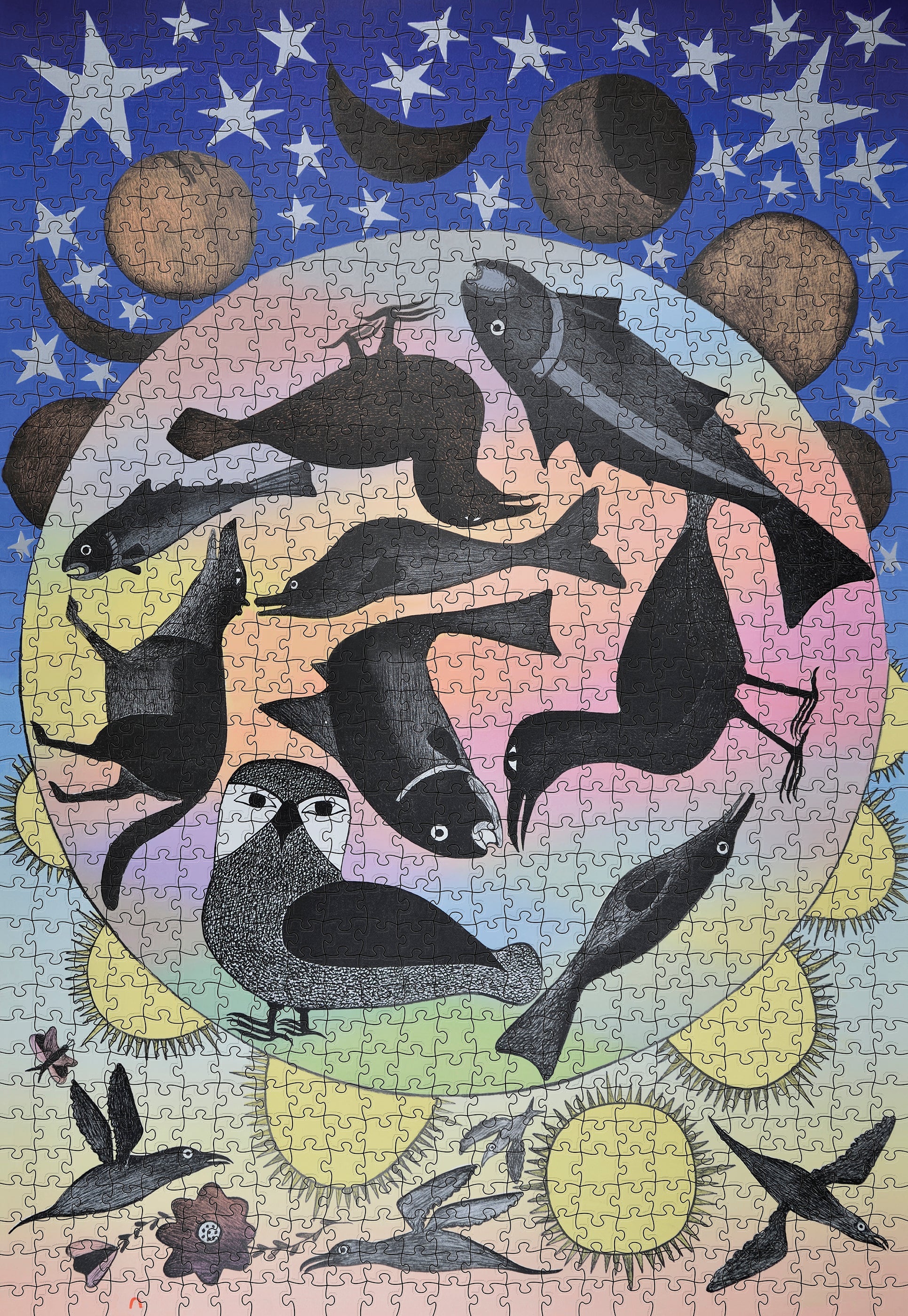 Siilavut, Nunavut by Kenojuak Ashevak – 1000 Piece Jigsaw Puzzle (Pomegranate)