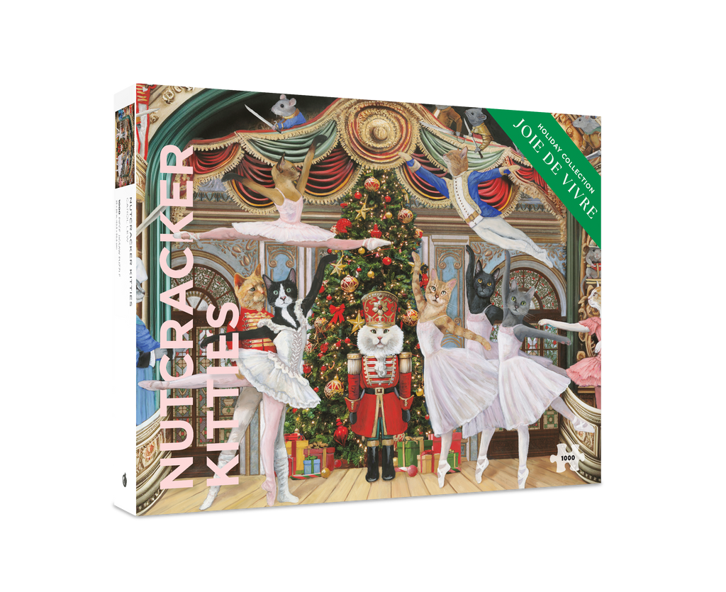Nutcracker Kitties by Carol Lew – 1000 Piece Jigsaw Puzzle (Pomegranate)