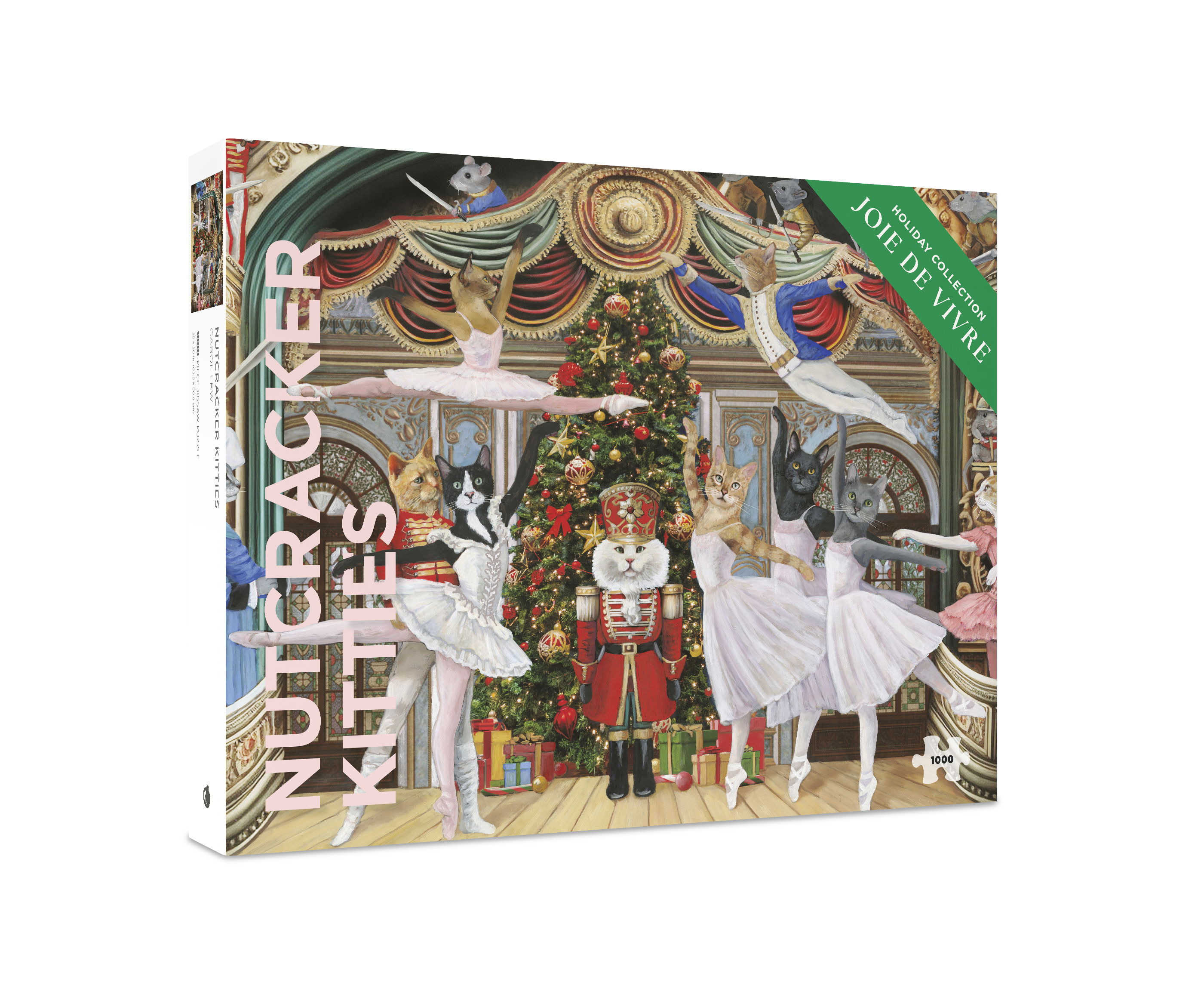 Nutcracker Kitties by Carol Lew – 1000 Piece Jigsaw Puzzle (Pomegranate)
