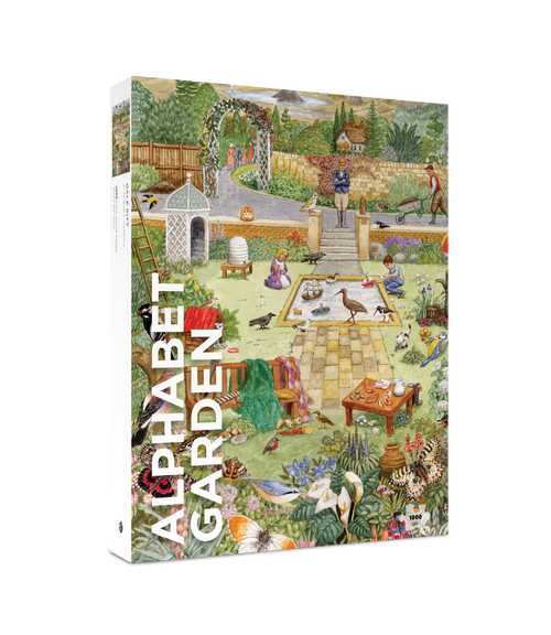 Alphabet Garden by Gale Pitt – 1000 Piece Jigsaw Puzzle (Pomegranate) - Completed Puzzle