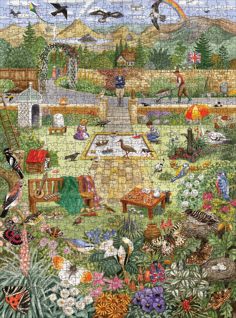Alphabet Garden by Gale Pitt – 1000 Piece Jigsaw Puzzle (Pomegranate)