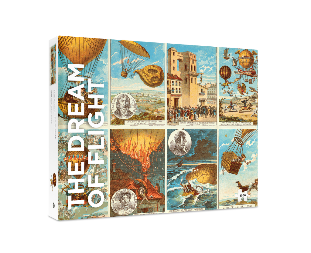 The Dream of Flight: Early Ballooning – 1000 Piece Jigsaw Puzzle (Pomegranate)