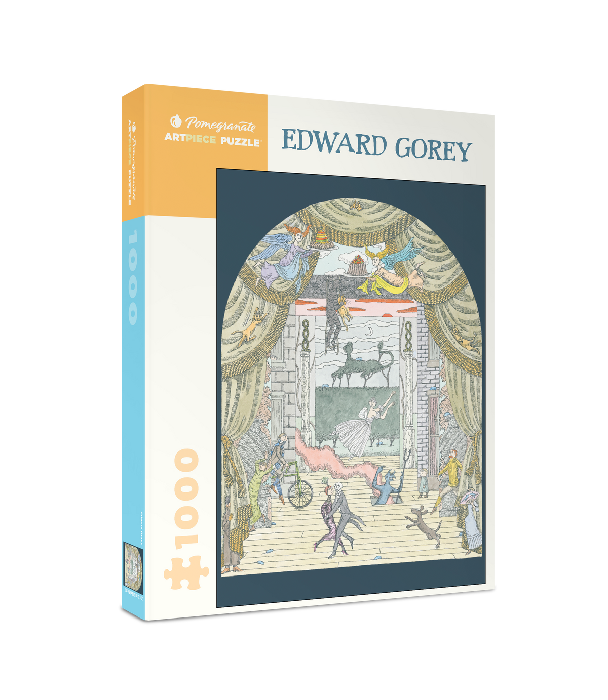 Box, turned right: Theater by Edward Gorey – 1000 Piece Jigsaw Puzzle (Pomegranate)