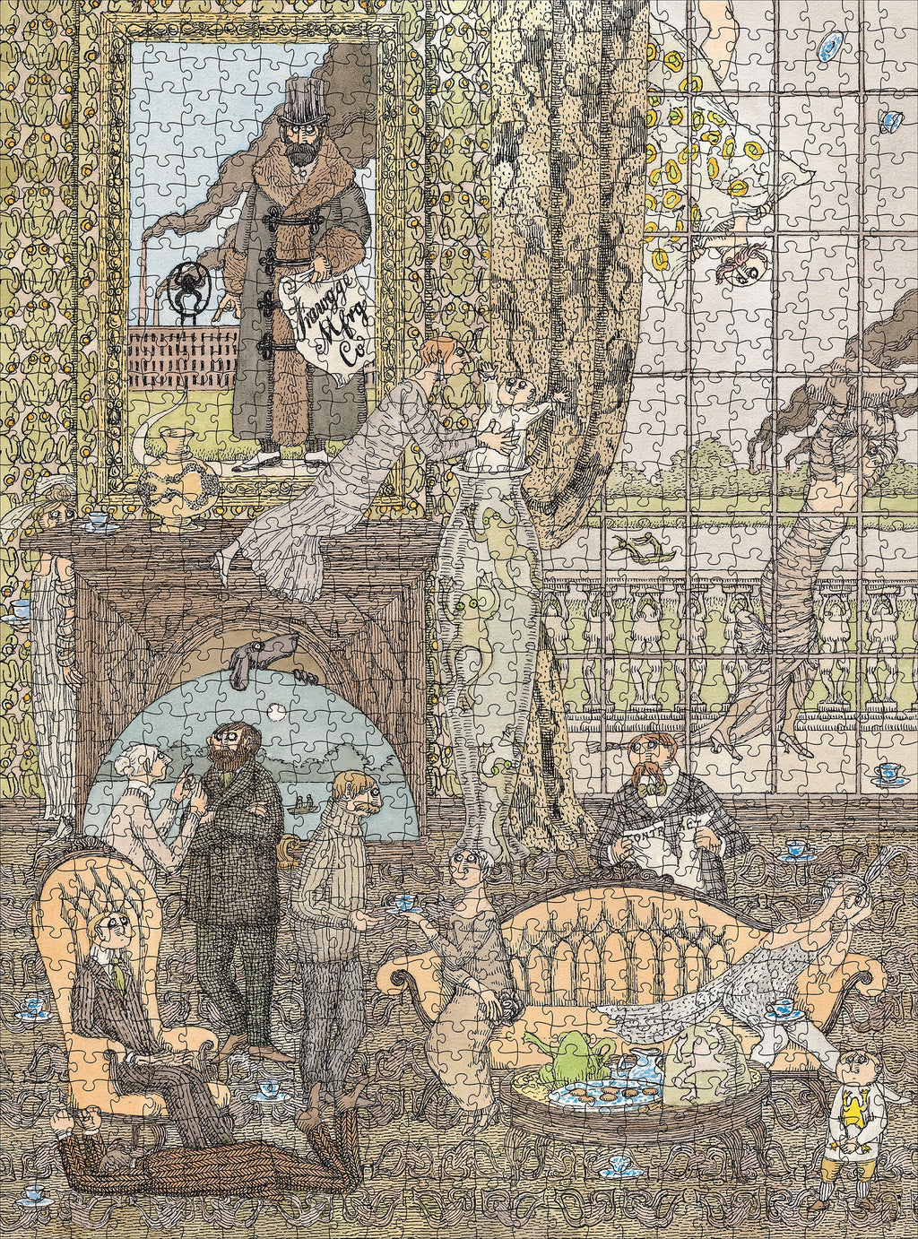 Made up: Frawgge Mfrg. Co. by Edward Gorey – 1000 Piece Jigsaw Puzzle (Pomegranate)