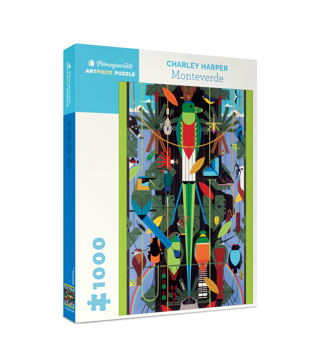 Box, turned right: Monteverde by Charley Harper – 1000 Piece Jigsaw Puzzle (Pomegranate)