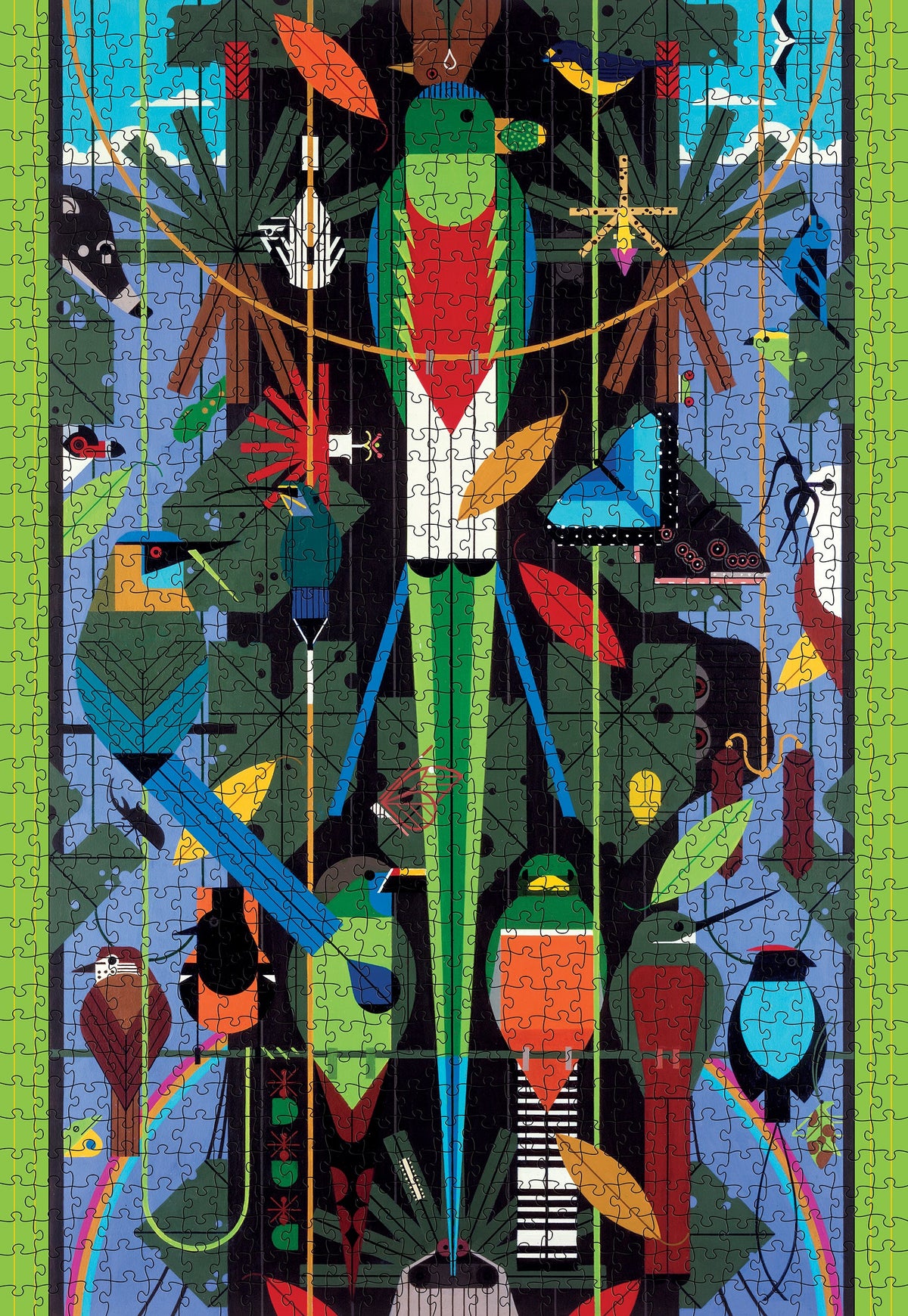 Made up: Monteverde by Charley Harper – 1000 Piece Jigsaw Puzzle (Pomegranate)