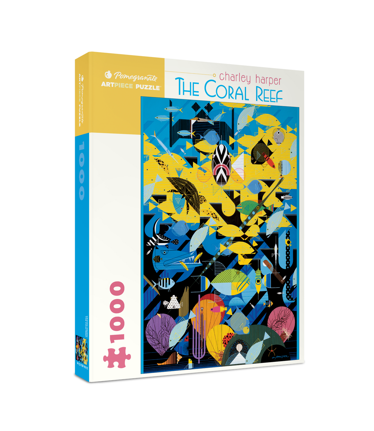 Box, turned right: The Coral Reef by Charley Harper – 1000 Piece Jigsaw Puzzle (Pomegranate)