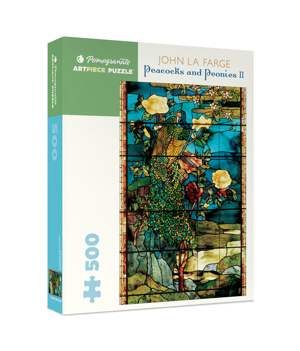 Box, turned right: Peacocks and Peonies II by John La Farge – 500 Piece Jigsaw Puzzle (Pomegranate)