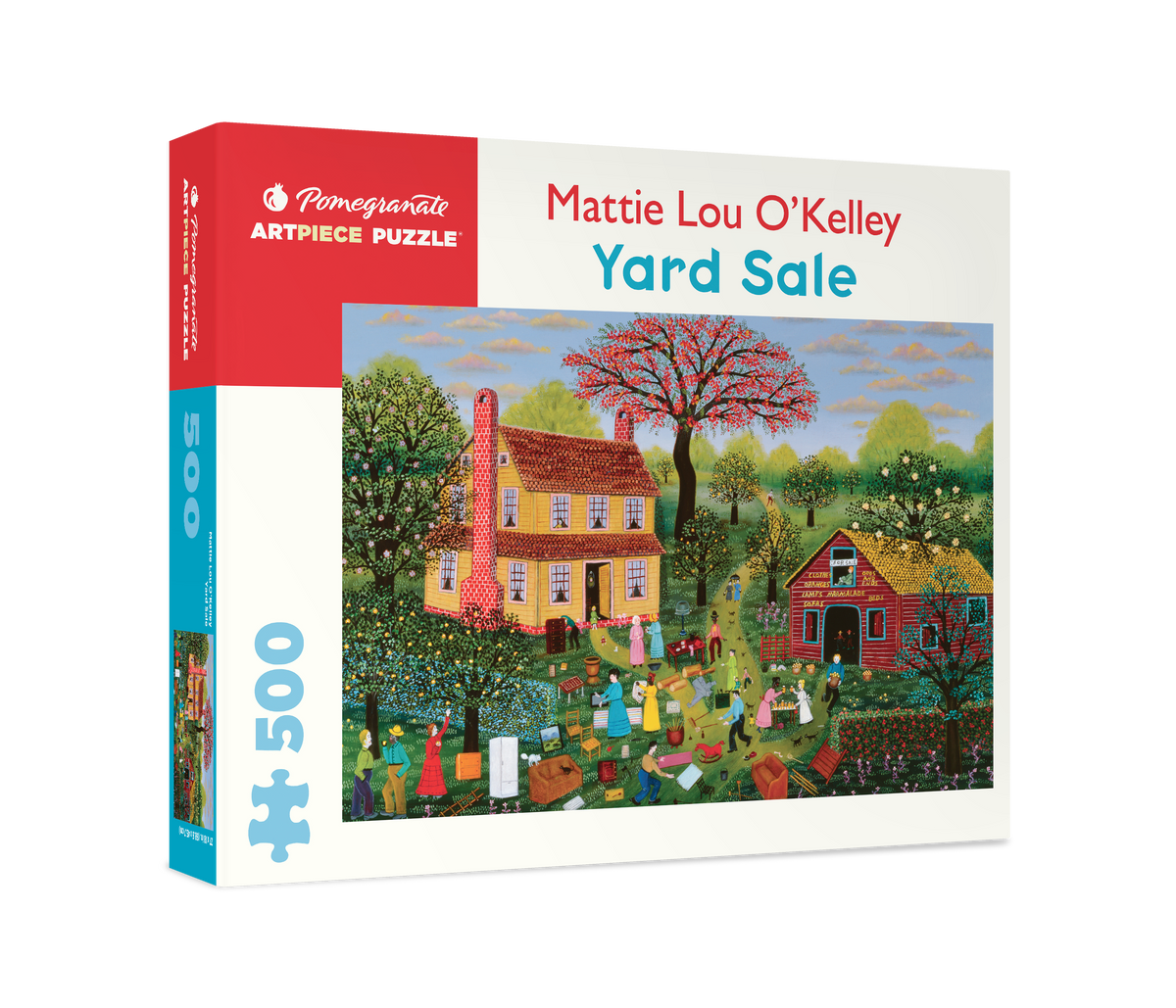 Box, turned right: Yard Sale by Mattie Lou O'Kelley – 500 Piece Jigsaw Puzzle (Pomegranate)