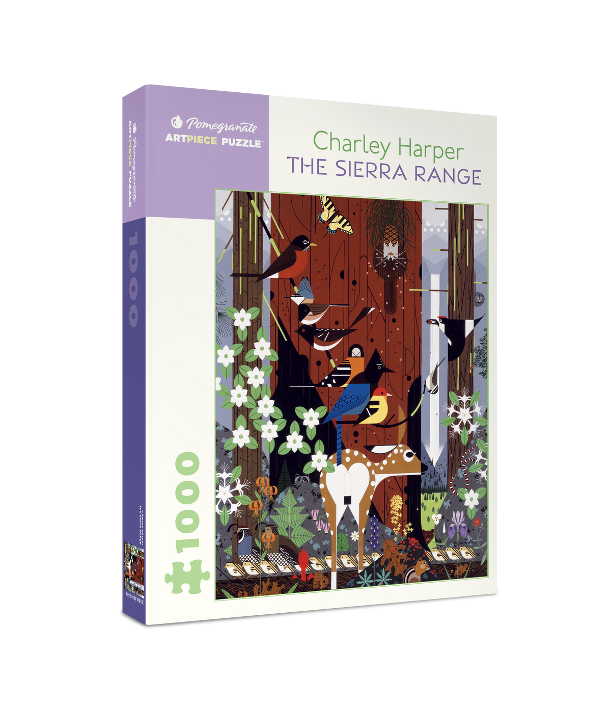 Box, turned right: The Sierra Range by Charley Harper – 1000 Piece Jigsaw Puzzle (Pomegranate)