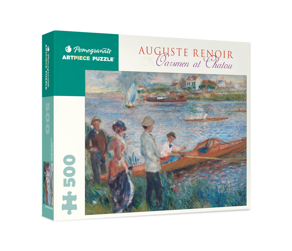 Box, turned right: Oarsmen at Chatou by Auguste Renoir – 500 Piece Jigsaw Puzzle (Pomegranate)