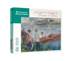 Box, turned right: Oarsmen at Chatou by Auguste Renoir – 500 Piece Jigsaw Puzzle (Pomegranate)