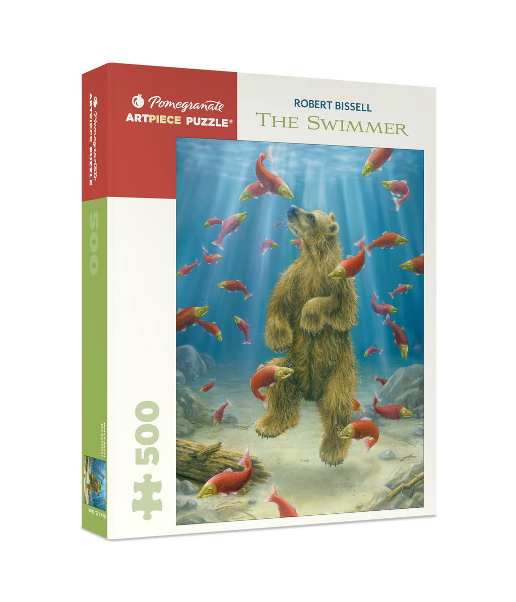 Box, turned right: The Swimmer by Robert Bissell – 500 Piece Jigsaw Puzzle (Pomegranate)