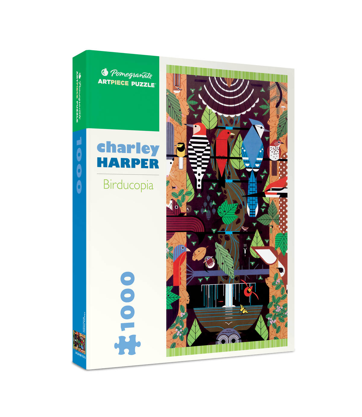 Box, turned right: Birducopia by Charley Harper – 1000 Piece Jigsaw Puzzle (Pomegranate)