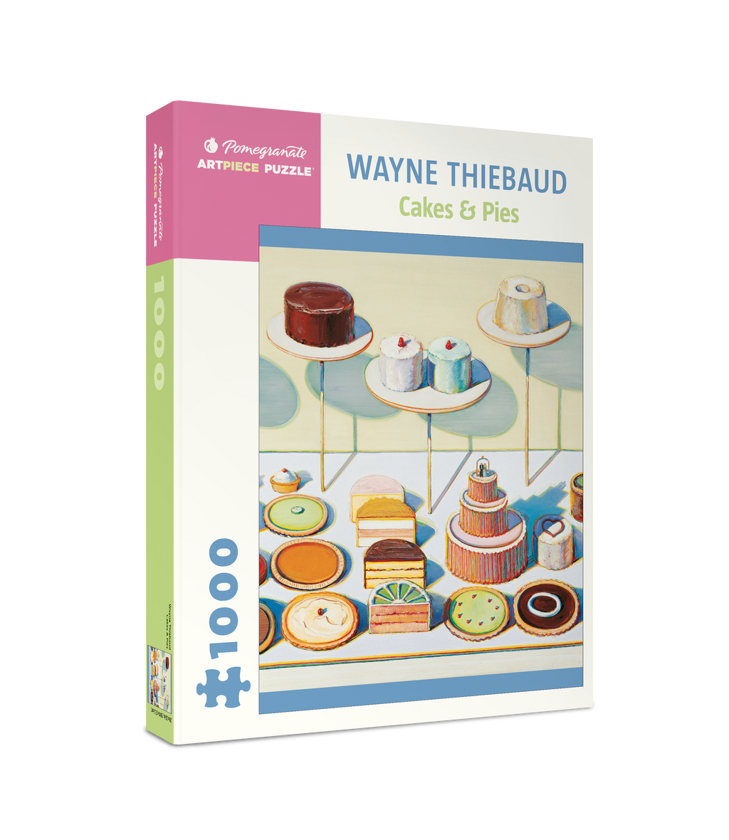 Box, turned right: Cakes & Pies by Wayne Thiebaud – 1000 Piece Jigsaw Puzzle (Pomegranate)