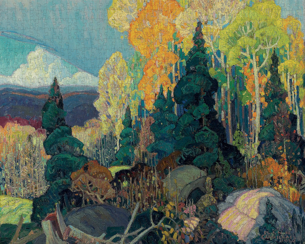 Made up: Autumn Hillside by Franklin Carmichael – 1000 Piece Jigsaw Puzzle (Pomegranate)