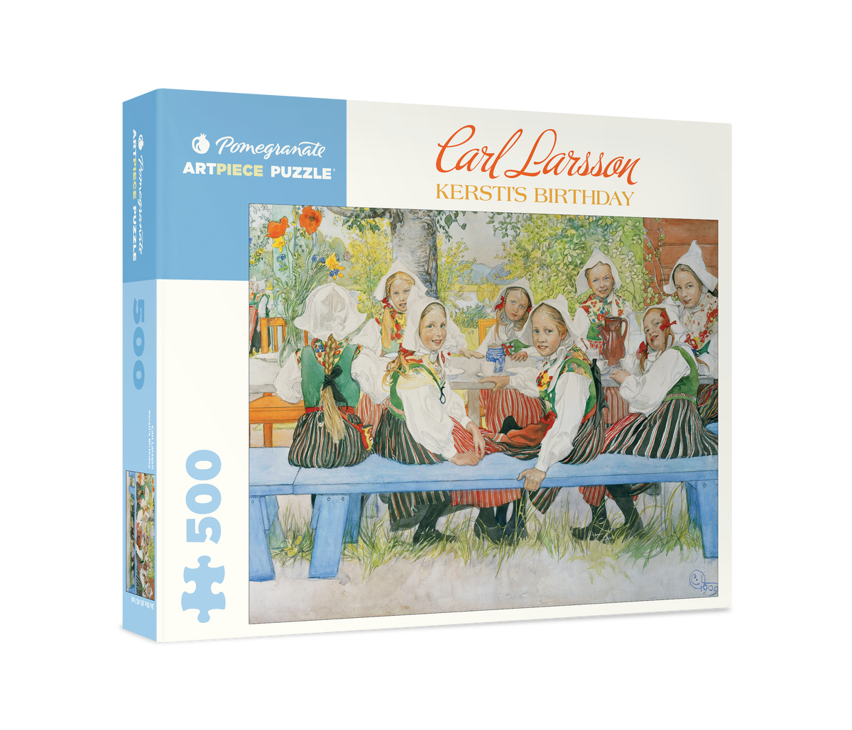 Box, turned right: Kersti’s Birthday by Carl Larsson – 500 Piece Jigsaw Puzzle (Pomegranate)