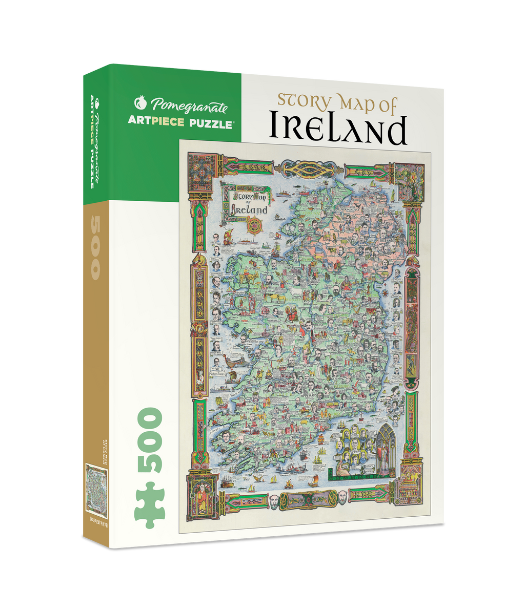 Box, turned right: Story Map of Ireland – 500 Piece Jigsaw Puzzle (Pomegranate)