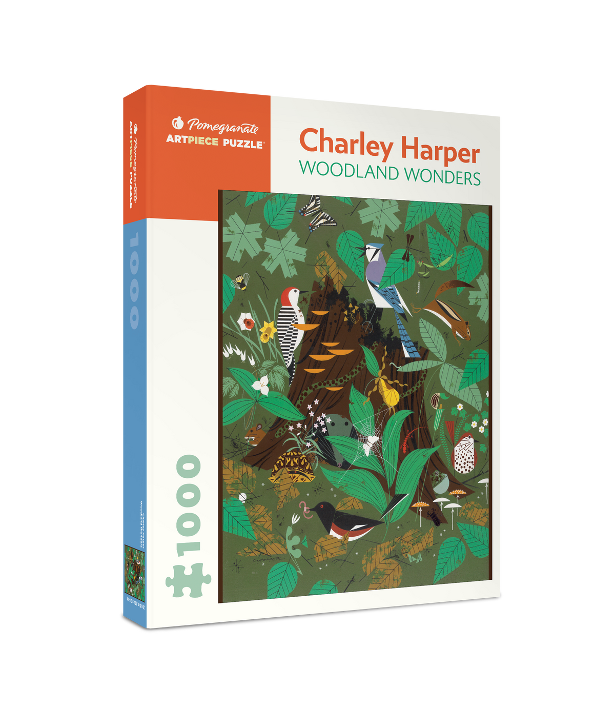 Box, turned right: Woodland Wonders by Charley Harper – 1000 Piece Jigsaw Puzzle (Pomegranate)