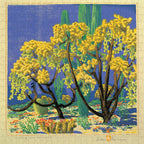 Made up: Cholla and Sahuaro by Gustave Baumann – 500 Piece Jigsaw Puzzle (Pomegranate)