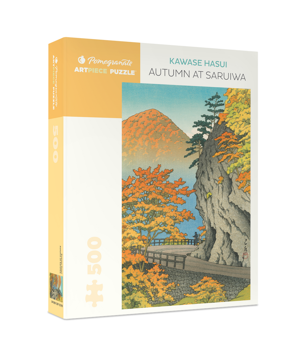 Box, turned right: Autumn at Saruiwa by Kawase Hasui – 500 Piece Jigsaw Puzzle (Pomegranate)