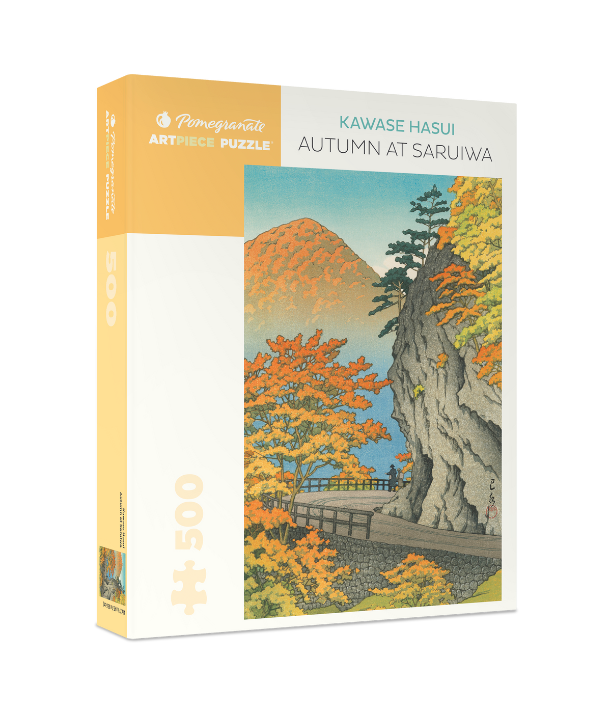 Box, turned right: Autumn at Saruiwa by Kawase Hasui – 500 Piece Jigsaw Puzzle (Pomegranate)