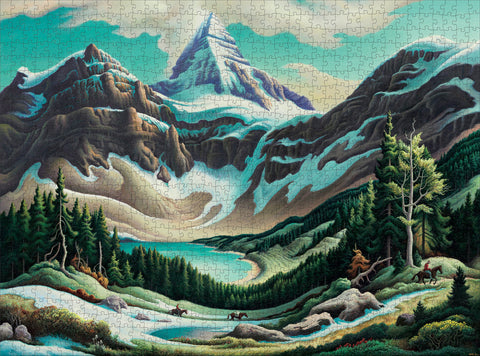 Made up: Trail Riders by Thomas Hart Benton – 1000 Piece Jigsaw Puzzle (Pomegranate)
