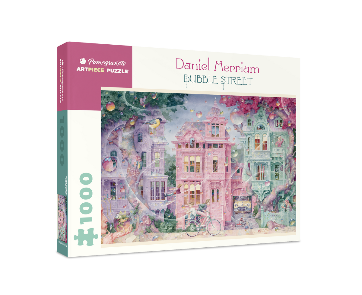 Box, turned right: Bubble Street by Daniel Merriam – 1000 Piece Jigsaw Puzzle (Pomegranate)