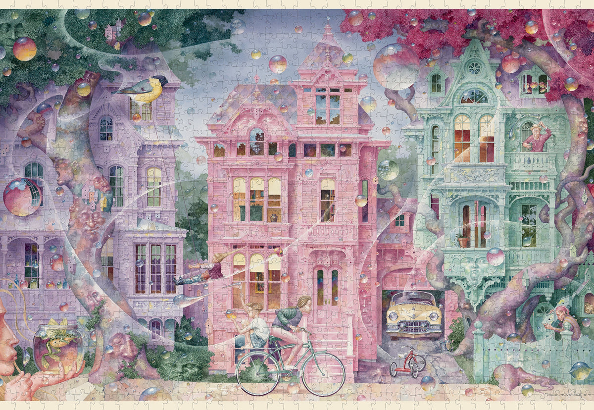 Made up: Bubble Street by Daniel Merriam – 1000 Piece Jigsaw Puzzle (Pomegranate)