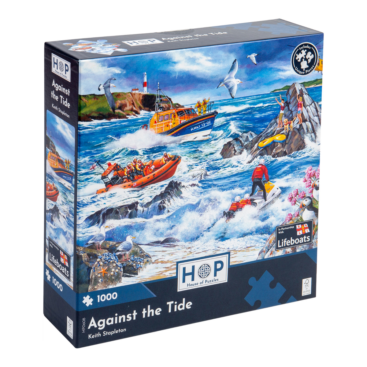 Box, turned right: Against The Tide – 1000 Piece Jigsaw Puzzle (House of Puzzles)