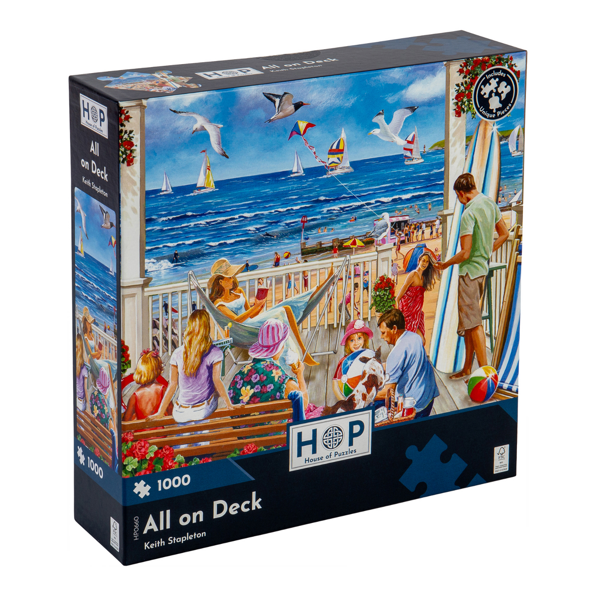 Box, turned right: All On Deck – 1000 Piece Jigsaw Puzzle (House of Puzzles)