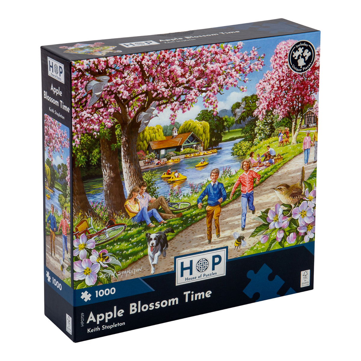 Box, turned right: Apple Blossom Time – 1000 Piece Jigsaw Puzzle (House of Puzzles)