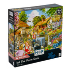 Box, turned right: At The Farm Gate – 500 XL Piece Jigsaw Puzzle (House of Puzzles)