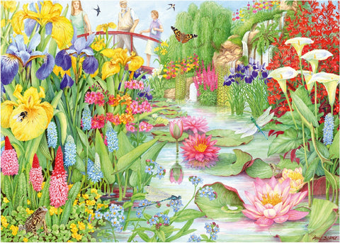 Artwork: The Water Gardens: Flower Show – 1000 Piece Jigsaw Puzzle (Falcon de luxe)