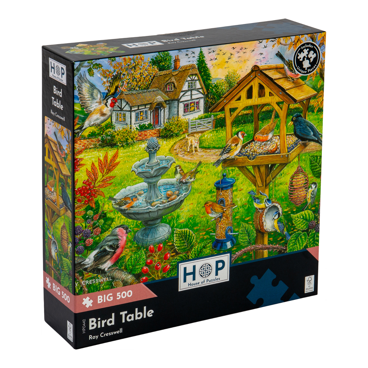Box, turned right: Bird Table – 500 Piece Jigsaw Puzzle (House of Puzzles)