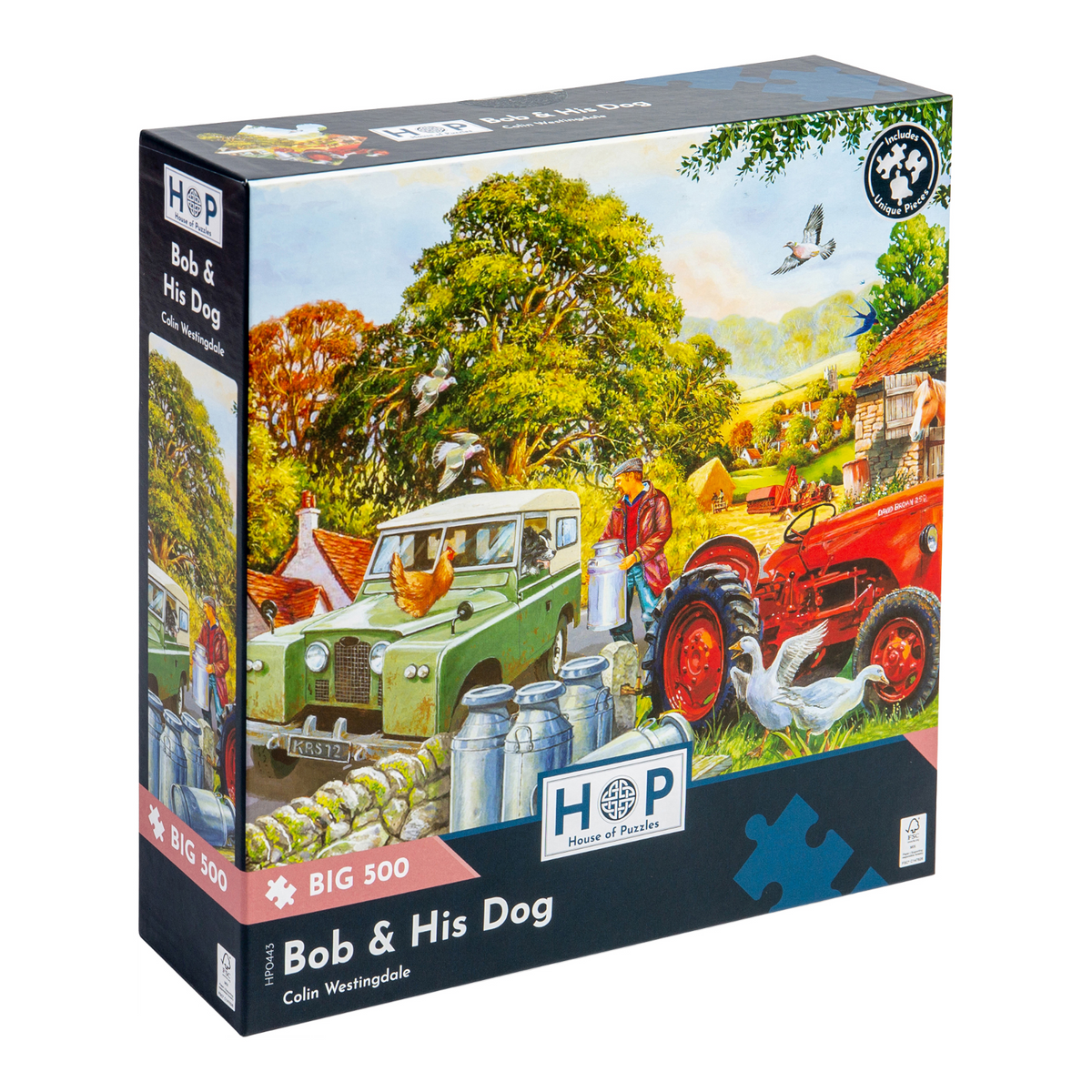 Box, turned left: Bob & His Dog by HOP – 500 Piece Jigsaw Puzzle (House of Puzzles)