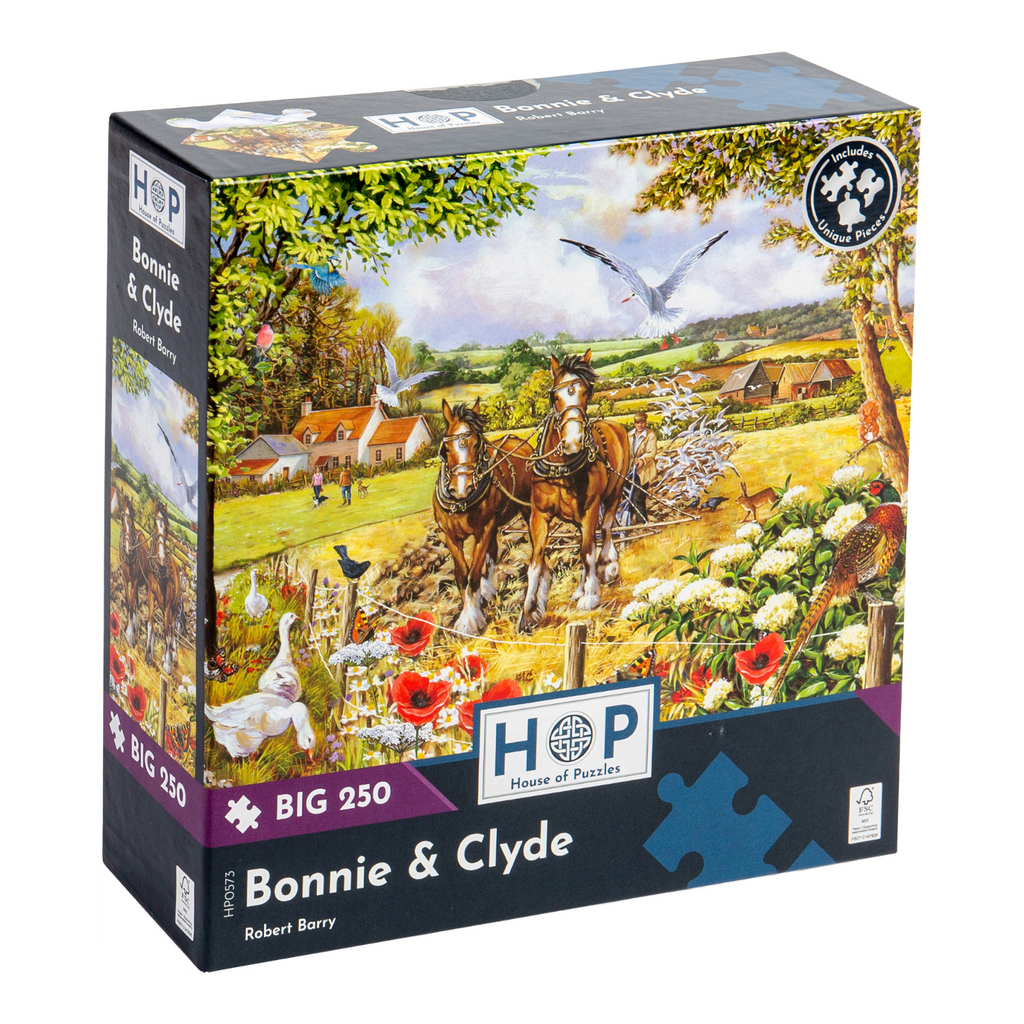 Box, turned right: Bonnie & Clyde – 250 Piece Jigsaw Puzzle (House of Puzzles)