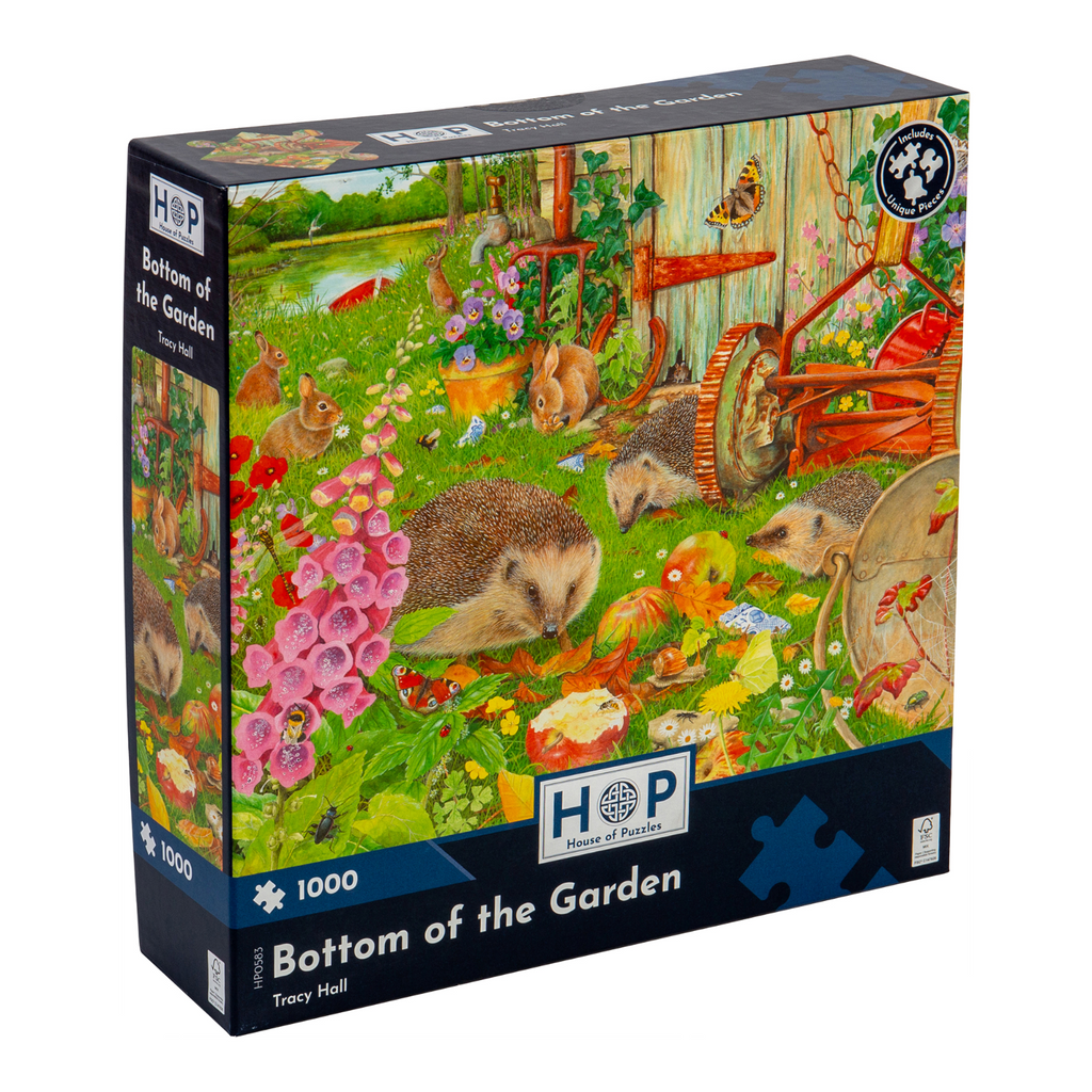 Box, turned right: Bottom Of The Garden – 1000 Piece Jigsaw Puzzle (House of Puzzles)