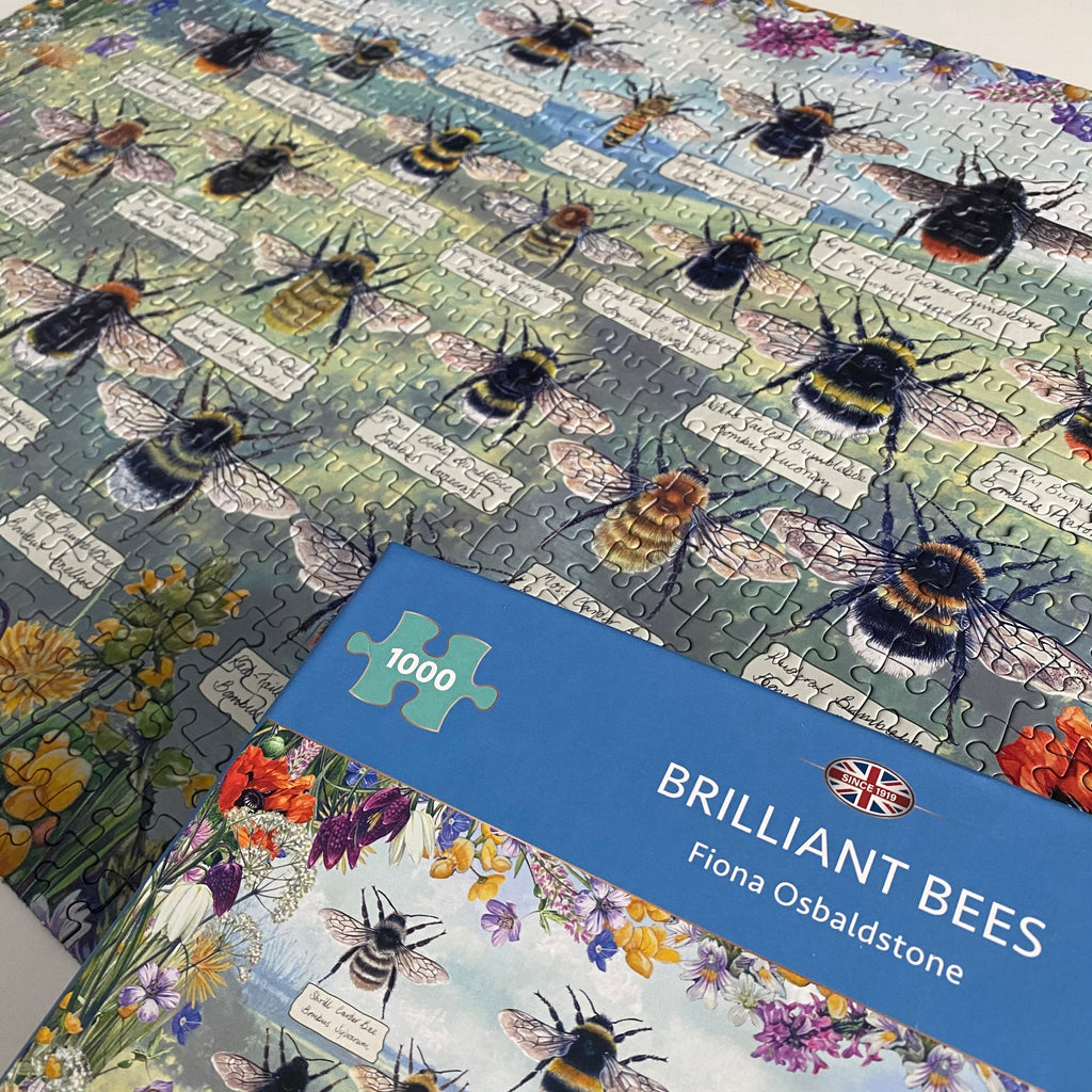 In use: Brilliant Bees – 1000 Piece Jigsaw Puzzle (Gibsons)