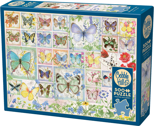 Butterfly Tiles – 500 Piece Jigsaw Puzzle (Cobble Hill)
