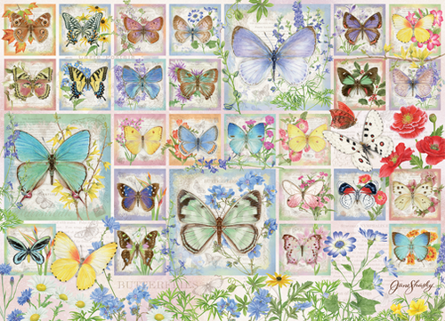 Butterfly Tiles – 500 Piece Jigsaw Puzzle (Cobble Hill)