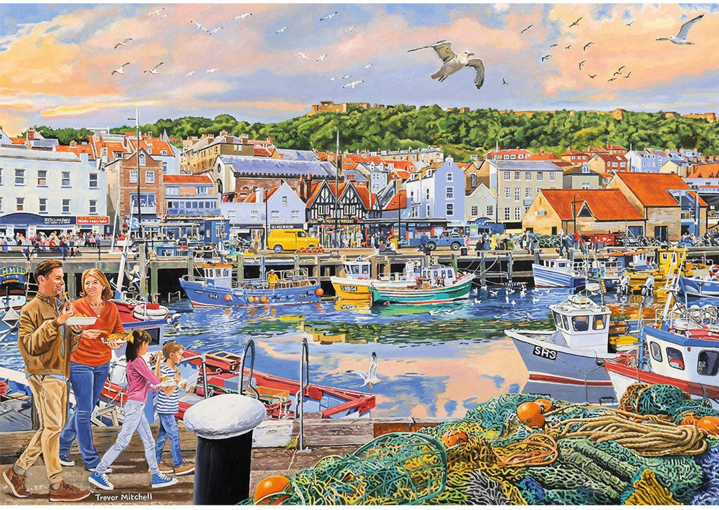 Artwork, puzzle 3 of 4: Beside the Seaside by Trevor Mitchell - 4x500 Piece Jigsaw Puzzle (Gibsons)