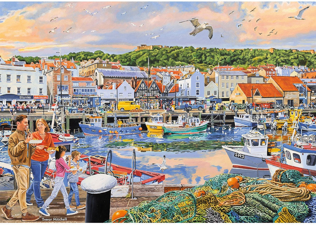Artwork, puzzle 3 of 4: Beside the Seaside by Trevor Mitchell - 4x500 Piece Jigsaw Puzzle (Gibsons)