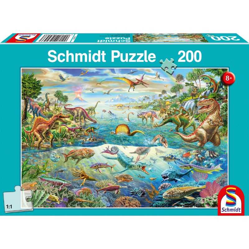 Discover the Dinosaurs – 200 Piece Jigsaw Puzzle (Schmidt)